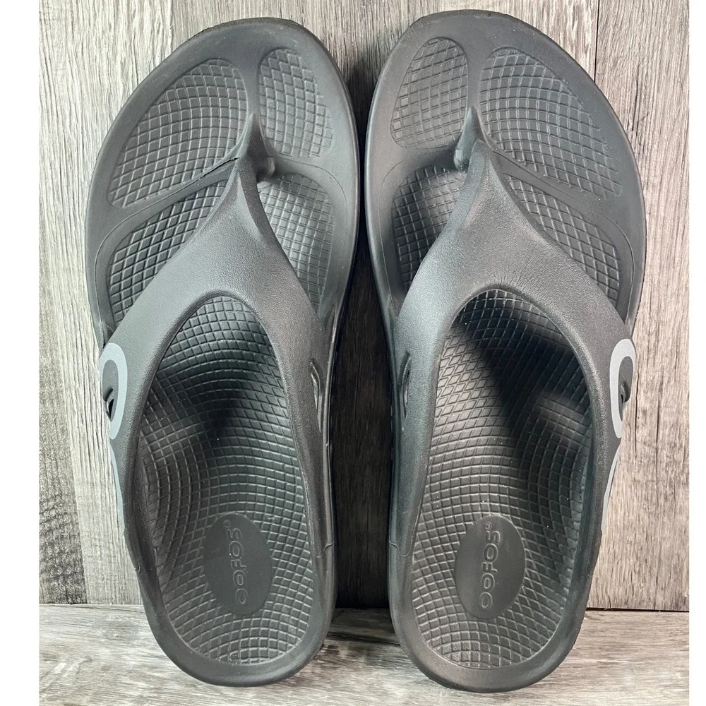 OOFOS OOriginal Sport Recovery Sandals Black Graphite Mens 9 Womens 11 EU 42
